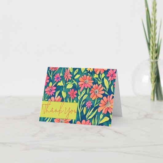 Aquarellblumen Karte (Vorderseite)