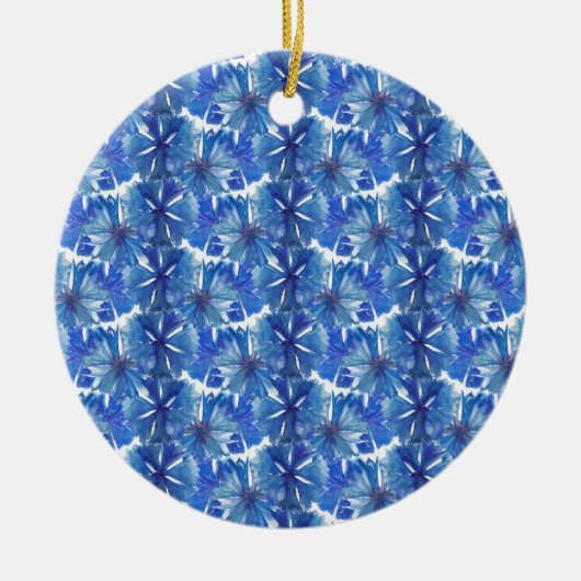 Aquarellblumen Keramik Ornament (Vorne)