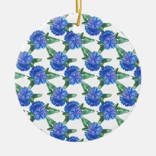 Aquarellblumen Keramik Ornament (Vorne)