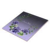 Aquarellblumen Keramik Tile Fliese (Seite)