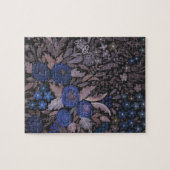 Aquarellblumen kleine Blume Rose Seefahrt braun l Puzzle (Horizontal)