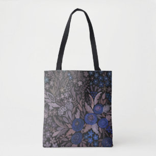 Aquarellblumen kleine Blume Rose Seefahrt braun l Tasche