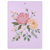 Aquarellblumen Klemmbrett (Rückseite)