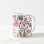 Aquarellblumen, lebendiges, nahtloses Patter Kaffeetasse (VorderseiteRechts)