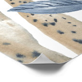 Aquarellblumen, lebendiges, nahtloses Patter Poster (Ecke)