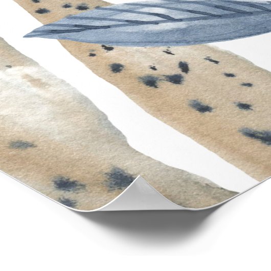 Aquarellblumen, lebendiges, nahtloses Patter Poster (Ecke)