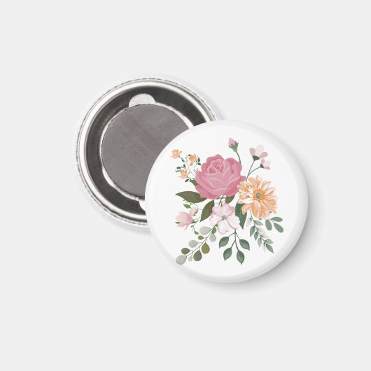 Aquarellblumen magnet (Vorderseite/Rückseite)