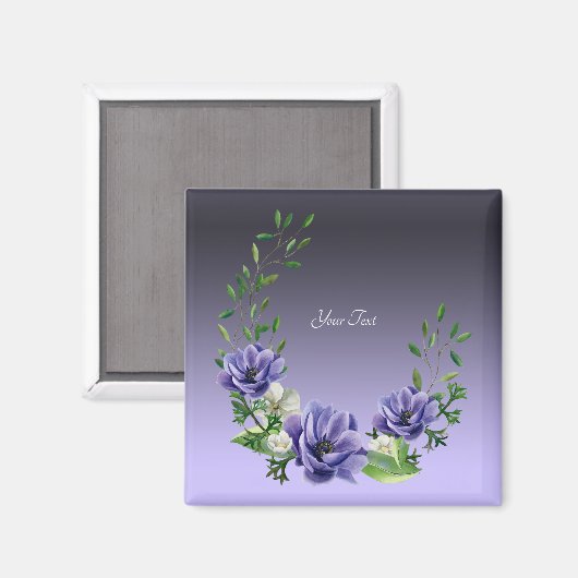 Aquarellblumen Magnet (Vorderseite/Rückseite)