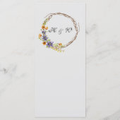 Aquarellblumen Menükarte (Rückseite)