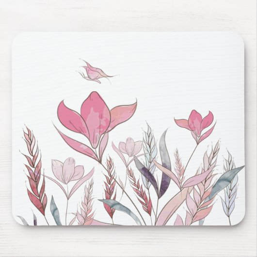 Aquarellblumen Mousepad (Vorne)