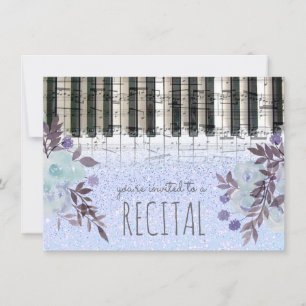 Aquarellblumen Musikkonzert Einladung