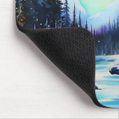 Aquarellblumen Nordlichtblumen Mousepad (Ecke)