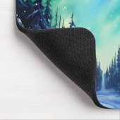 Aquarellblumen Nordlichtblumen Mousepad (Ecke)