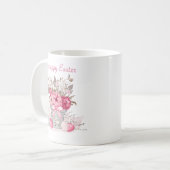 Aquarellblumen Ostereier Personalisiert Kaffeetasse (Vorderseite Links)
