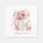 Aquarellblumen Ostereier Personalisiert Serviette (Vorderseite)