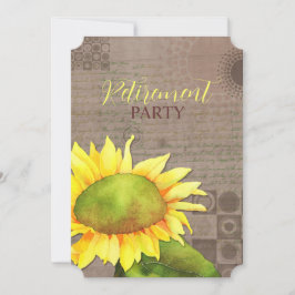 Aquarellblumen Party für das Ruhestand Einladung