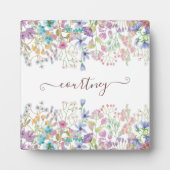 Aquarellblumen personalisiert fotoplatte (Vorderseite)