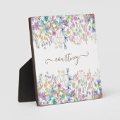 Aquarellblumen personalisiert fotoplatte (Vorderseite)