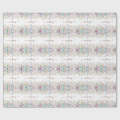 Aquarellblumen personalisiert geschenkpapier (Flach)