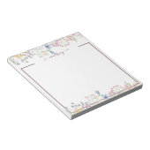 Aquarellblumen personalisiert notizblock (angewinkelt)