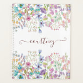 Aquarellblumen personalisiert planer (Vorderseite)