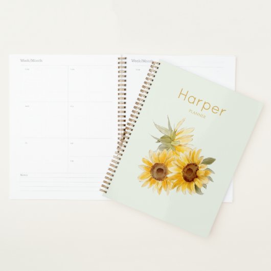 Aquarellblumen Personalisiert Planer (Anzeige)