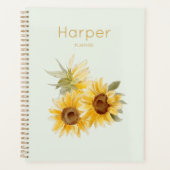 Aquarellblumen Personalisiert Planer (Vorderseite)