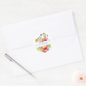 Aquarellblumen personalisiert runder aufkleber (Umschlag)