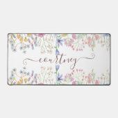 Aquarellblumen personalisiert schreibtischunterlage (Vorderseite)