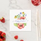 Aquarellblumen personalisiert serviette (Beispiel)