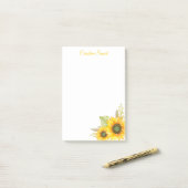 Aquarellblumen Personalisiert Stationery Post-it Klebezettel (Auf Schreibtisch)