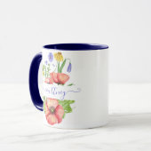 Aquarellblumen personalisiert tasse (Vorderseite Links)