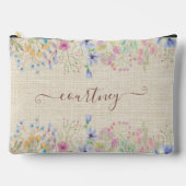 Aquarellblumen personalisiert zubehörtasche (Vorderseite)