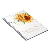 Aquarellblumen Personalisierter Name Notizblock (Rechte Seite)