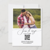 Aquarellblumen qr Code uAwg Hochzeit Einladung (Rückseite)