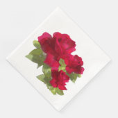 Aquarellblumen Rose Papa Napkin Serviette (Ecke)