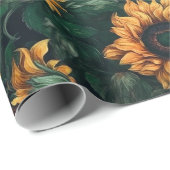 Aquarellblumen (satt) geschenkpapier (Rolleneckpunkt)