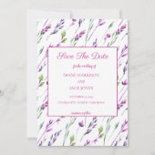 Aquarellblumen Save the Date Hochzeit Einladung (Vorderseite)