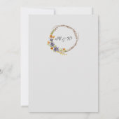 Aquarellblumen Save the Date Karte (Rückseite)