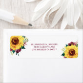 Aquarellblumen Sonnenblumen Burgund-Rose