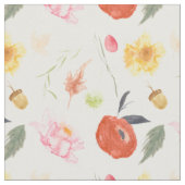 Aquarellblumen Stoff (Nahaufnahme)