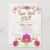 Aquarellblumen Taco über Liebe COUPLES SHOWER Einladung (Vorderseite)
