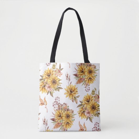 Aquarellblumen Tasche (Vorderseite)
