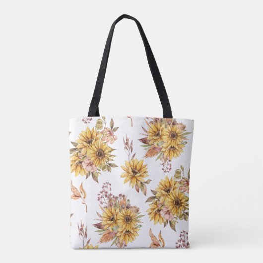 Aquarellblumen Tasche (Rückseite)