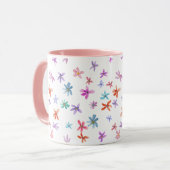 Aquarellblumen Tasse (Vorderseite Links)