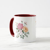 Aquarellblumen tasse (Vorderseite Links)