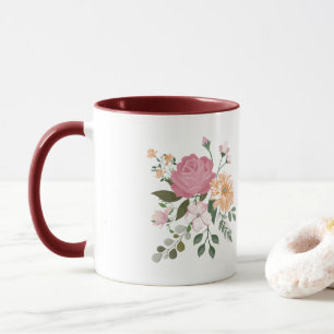 Aquarellblumen  tasse