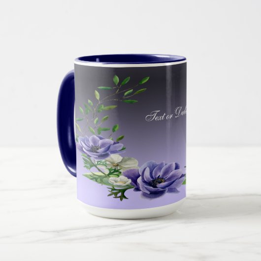 Aquarellblumen Tasse (Vorderseite Links)