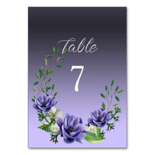 Aquarellblumen Tischnummer