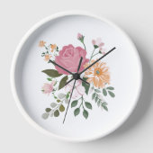 Aquarellblumen Uhr (Vorderseite)